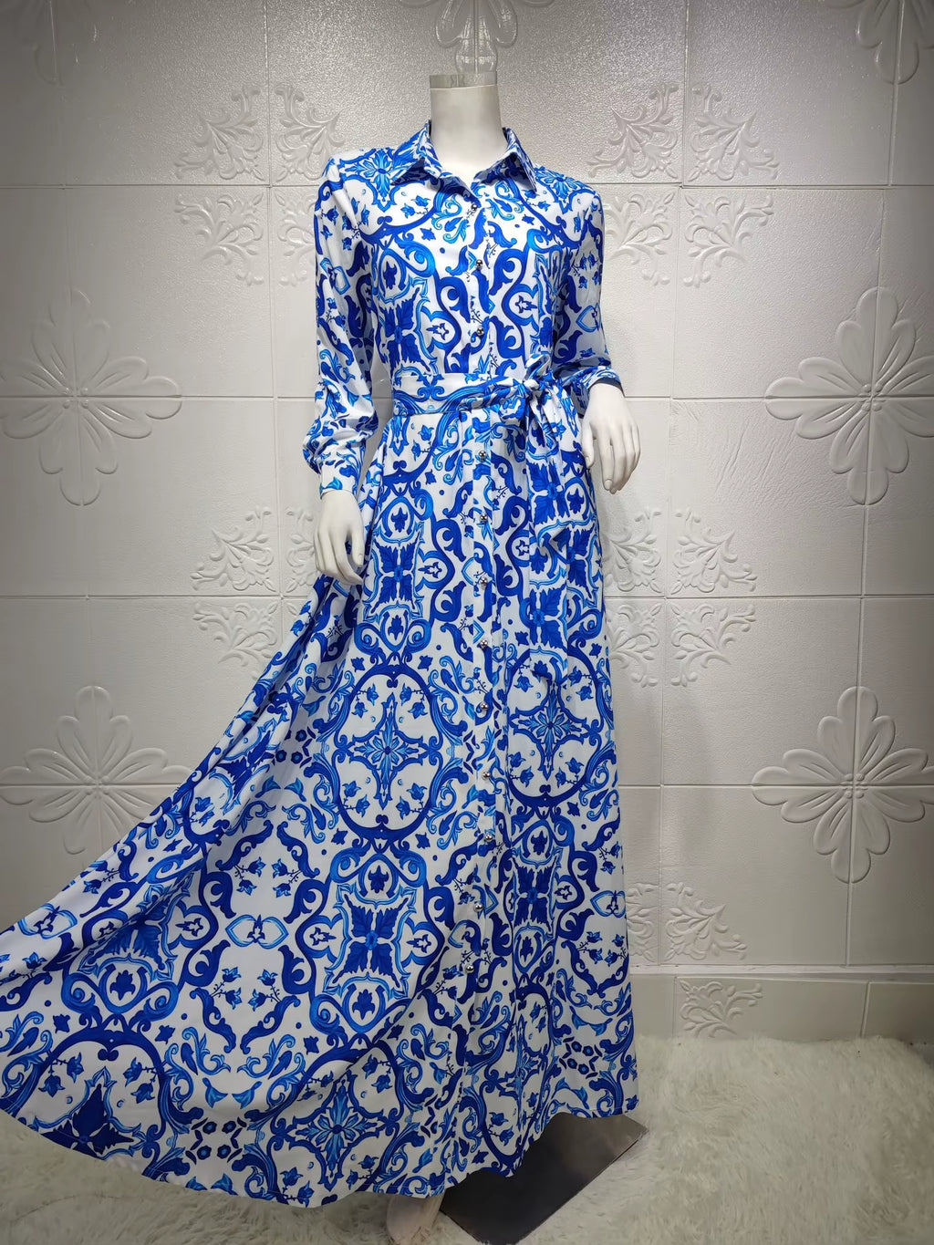 Saudi Long Dresses for Women Floral Abaya Muslim Arabic Wear Long Shirt Summer Elegance Robe Girl'S Clothing