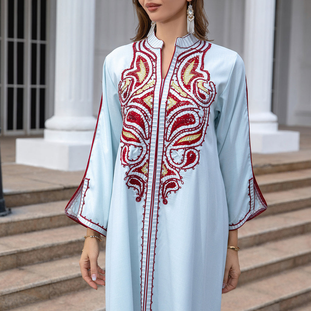 Muslim Middle East Embroidery Dress