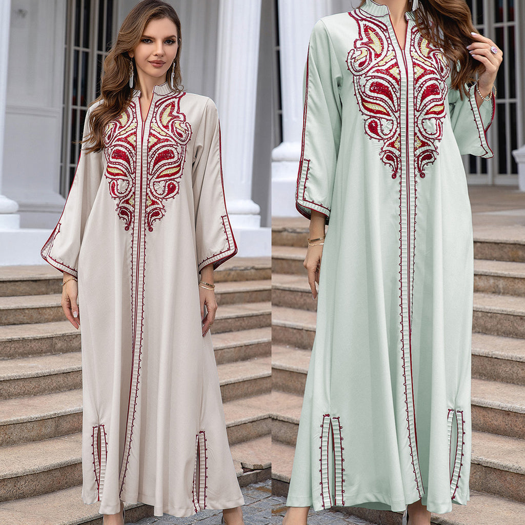 Muslim Middle East Embroidery Dress
