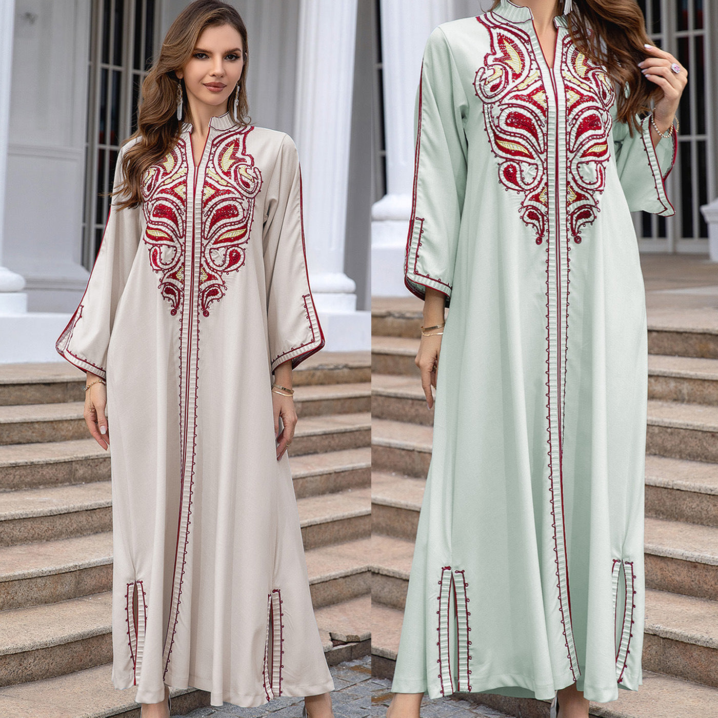 Muslim Middle East Embroidery Dress